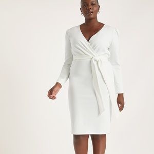 Eloquii Puff Sleeve Surplice Dress (Size 18)